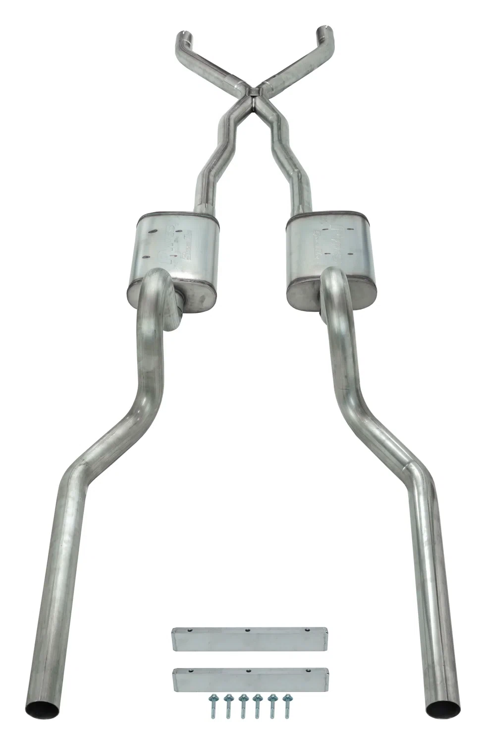 Crossmember Back w_X-Pipe Exhaust System 65-70 Convertible Mustang